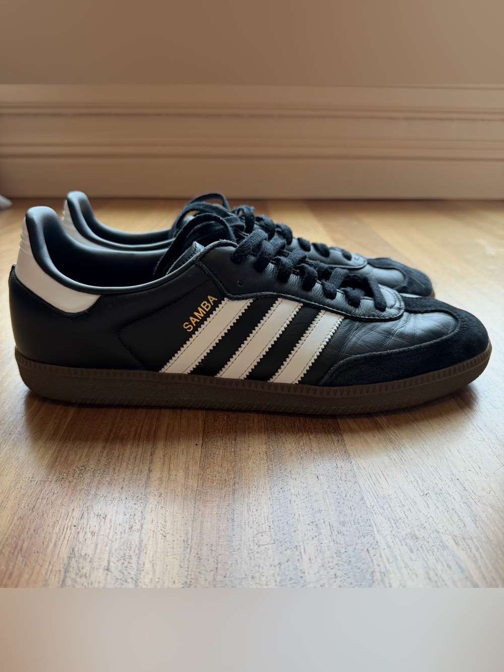 adidas Samba Black with White Stripes